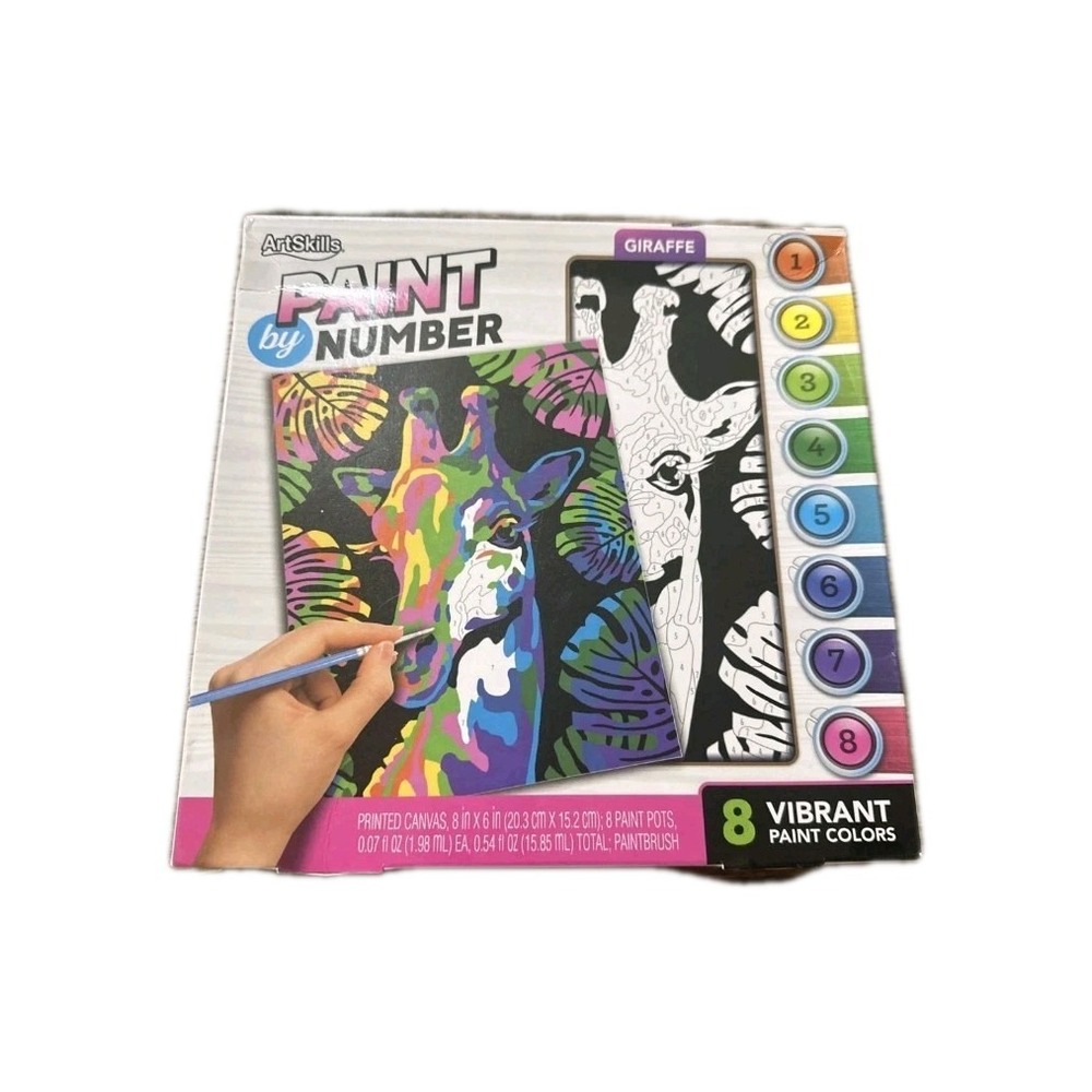 ArtSkills Giraffe Paint by Number Kit Age 6+ New #1110